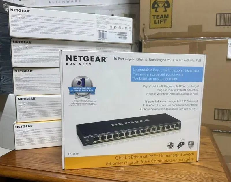 Коммутатор Netgear Switch GS316P 16-Port Gigabit PoE+ Unmanaged 115W FlexPoE
