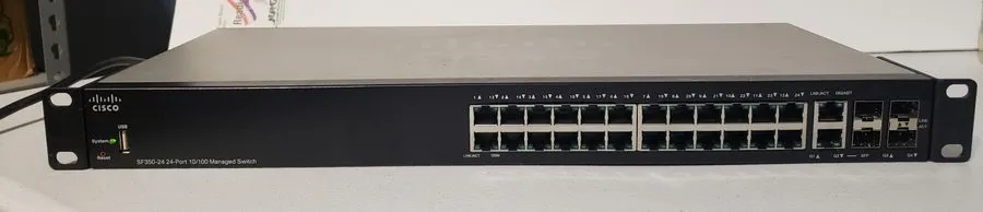 Коммутатор Cisco SF350-24P 24-Port 10/100 POE Managed Switch