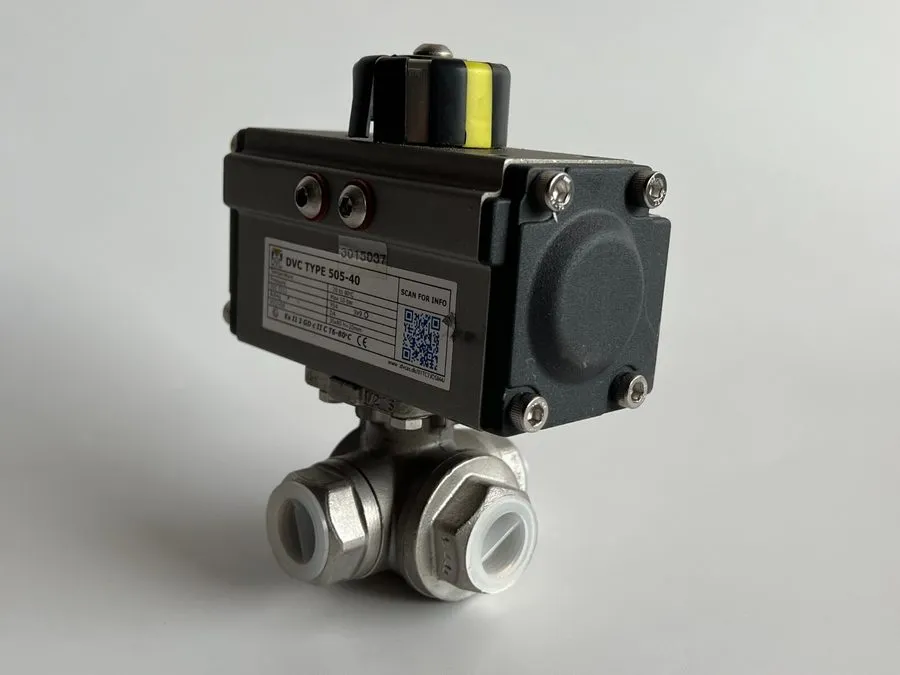 Клапан Dvc Type 505-40 Pneumatic Stainless Threaded 3-way Ball Valve
