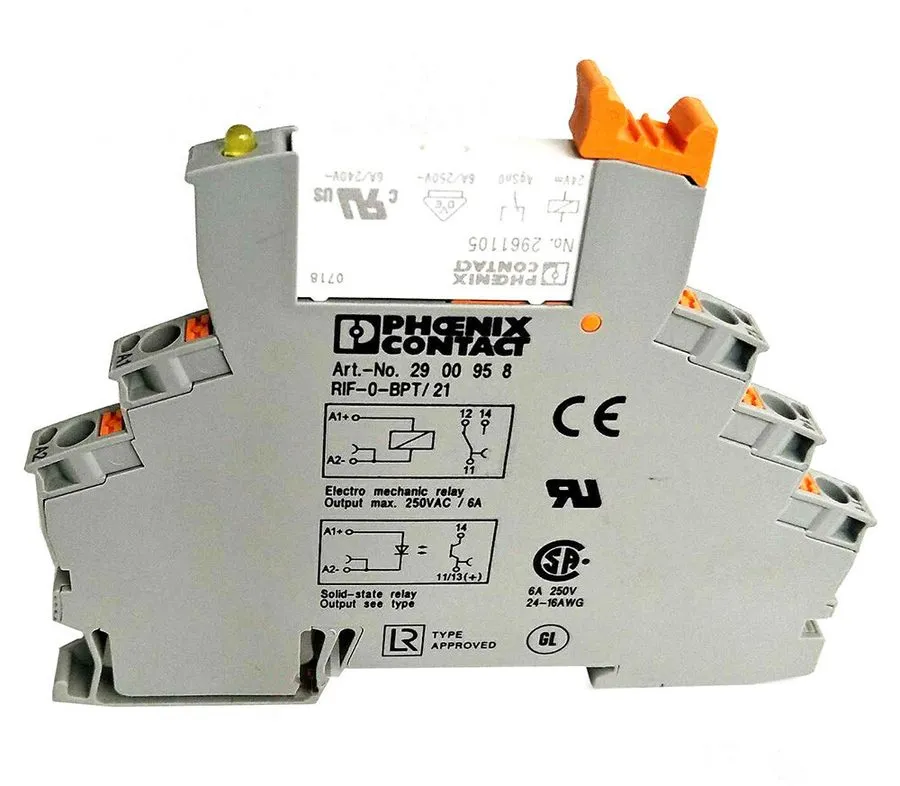 Реле PHOENIX CONTACT Relay NO.2961105 With 2900958 RIF-0-BPT/21 Socket 6A