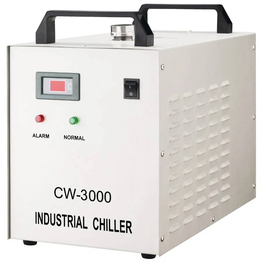 Чиллер CW-3000DG Thermolysis Industrial Water Chiller with 60W / 80W CO2 Glass T
