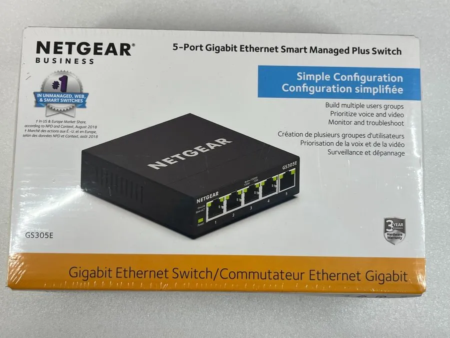 Коммутатор Netgear GS305E Smart Managed Plus 5-Port Gigabit Ethernet Switch