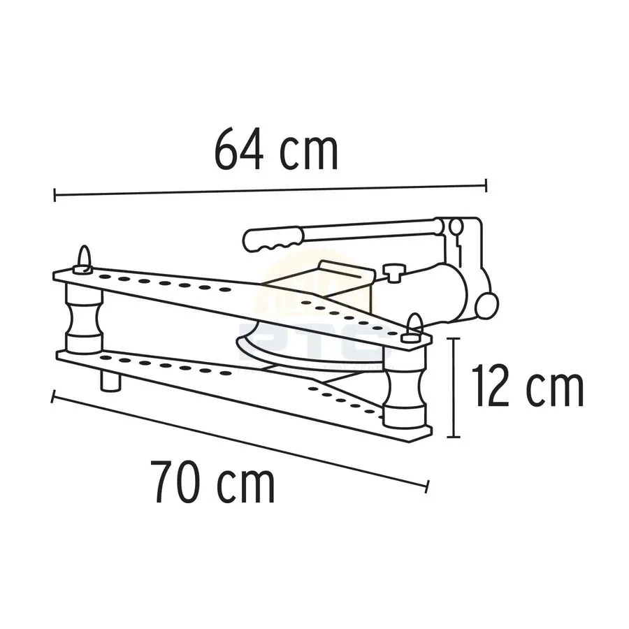 Режущий инструмент Truper DTH-12X Hydraulic pipe bender, 12 ton, horizontal — фото лота 1