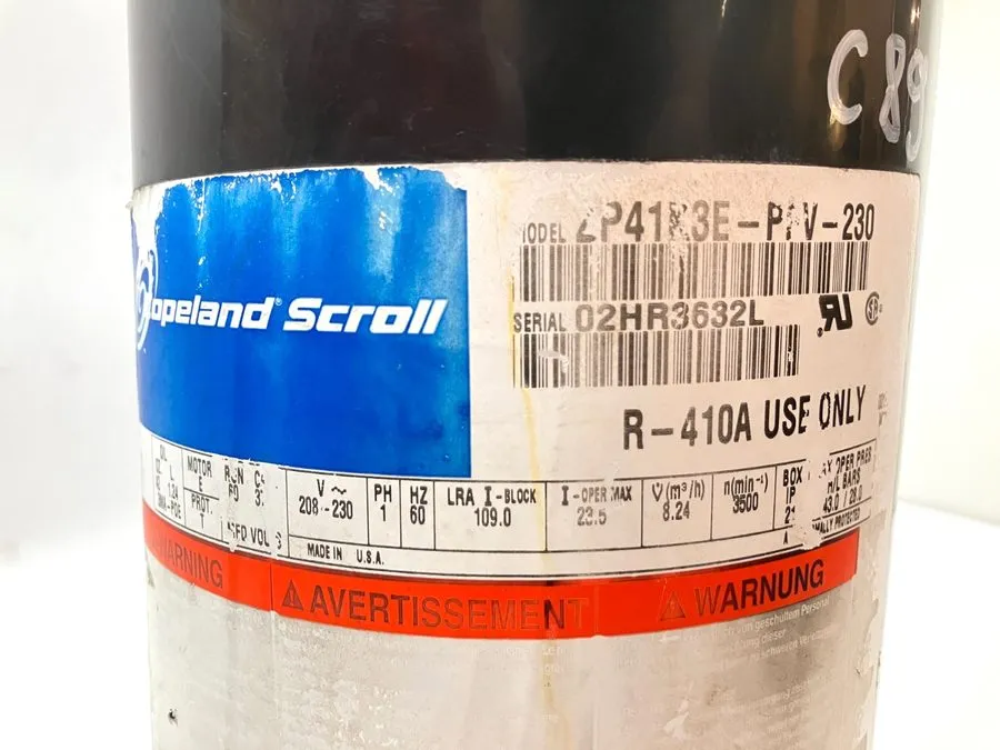 Компрессор Copeland 3.5 Ton Scroll Compressor ZP41K3E-PFV-230 R410A 208/230V 1 P