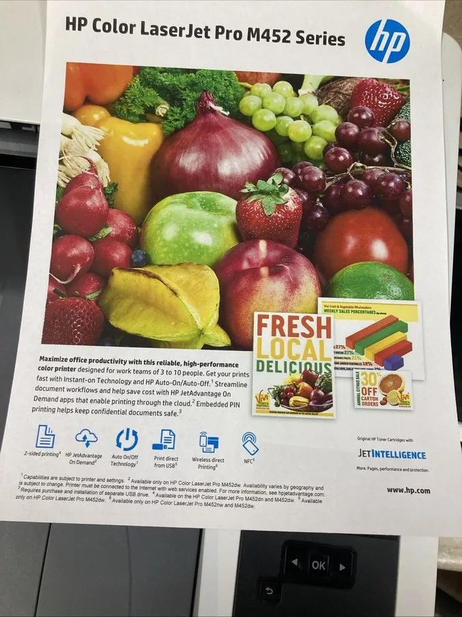 Лазерный принтер HP Color LaserJet Pro M452dn Color Laser Printer Toner Included