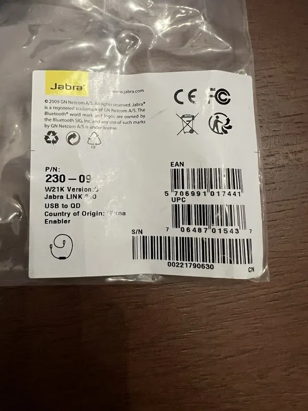 VoIP-шлюз Jabra Headset BIZ 2300 Mono QD 2303-820-105 & Detachable Smart Cord