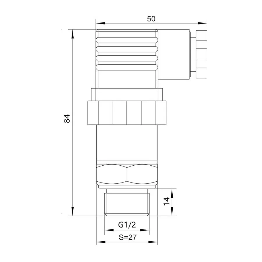 Датчик давления Pressure Transmitter Sensor 12-36V 4-20mA 0-600Bar Stainless Ste