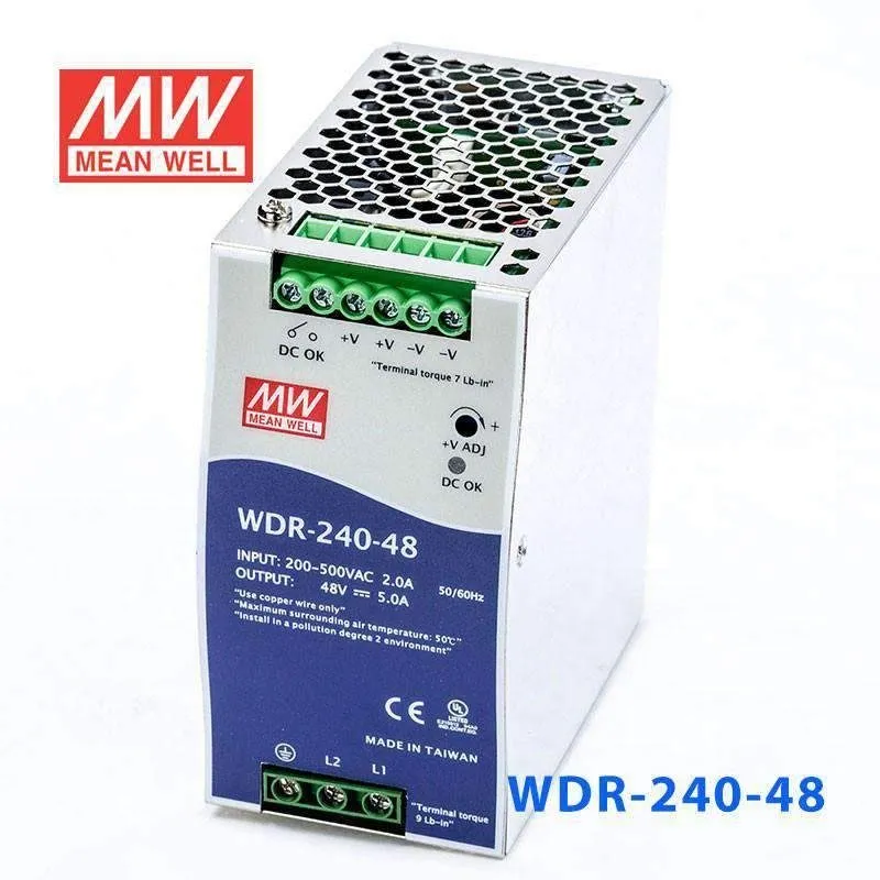 Блок питания WDR-240-48 Single Output Industrial Power Supply 240W 48V DIN Rail