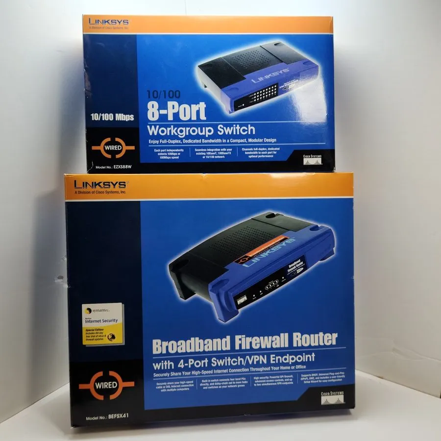 Маршрутизатор Linksys Befsx41 Router & EZSX88W 8 Port Switch