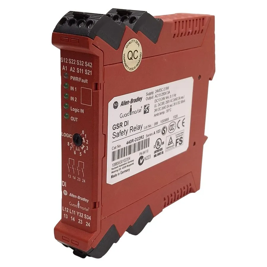 Реле безопасности Allen Bradley 440R-D22R2 Safety Relay GuardMaster GSR DI 24VDC
