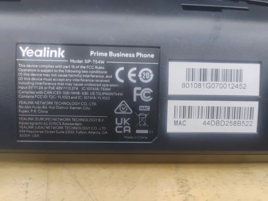 IP-телефон YEALINK SIP-T56A IP Phone complete set, in good condition — фото лота 2