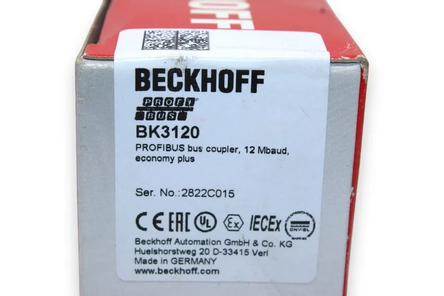 Шлюз полевой шины BECKHOFF BK3120 Profibus Coupler 24VDC