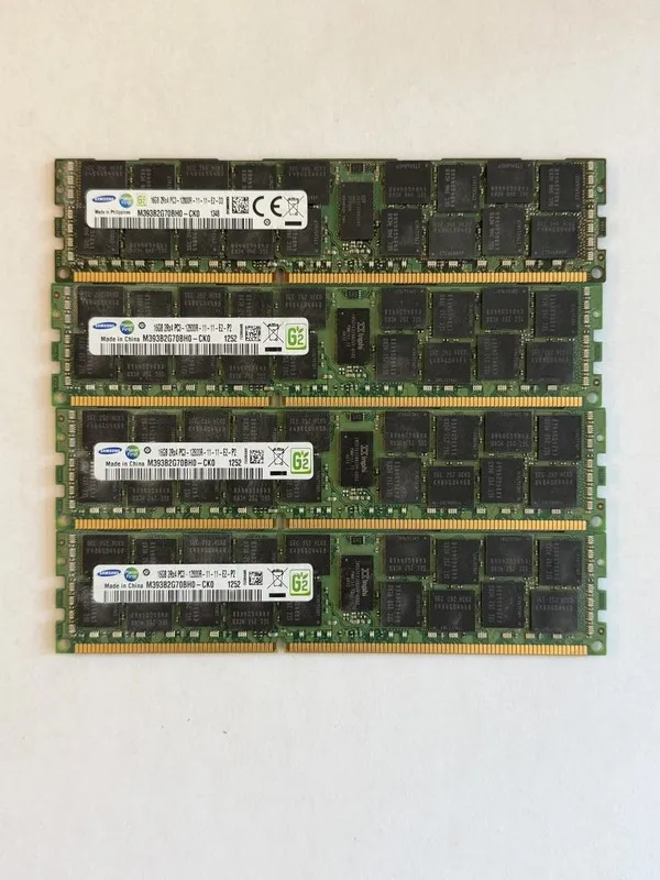 Модуль памяти Samsung 16GB M393B2G70BH0-CK0 DDR3 PC3-12800R ECC RDIMM 512GB RAM