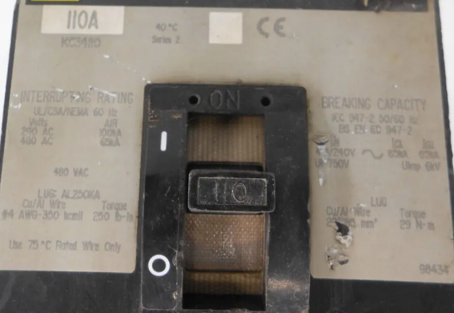 Автоматический выключатель Square D KC KC34110 3 Pole 110 Amp 480V Gray Label Ci