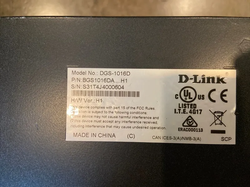 Коммутатор D-Link DGS (DGS1016D) 16-Ports External Switch Managed