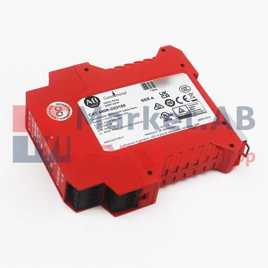 Реле безопасности ALLEN-BRADLEY 440R-D23169 MSR125HP SAFETY RELAY 115VAC 2NO