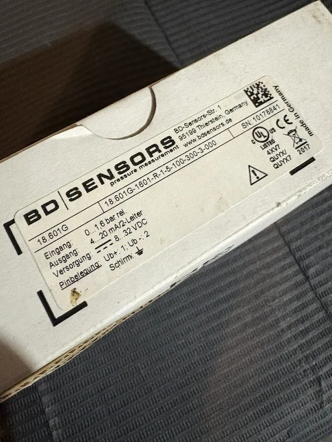 Датчик давления BD/SENSORS Pressure Transmitter 18.601G Series 4-20mA — фото лота 1