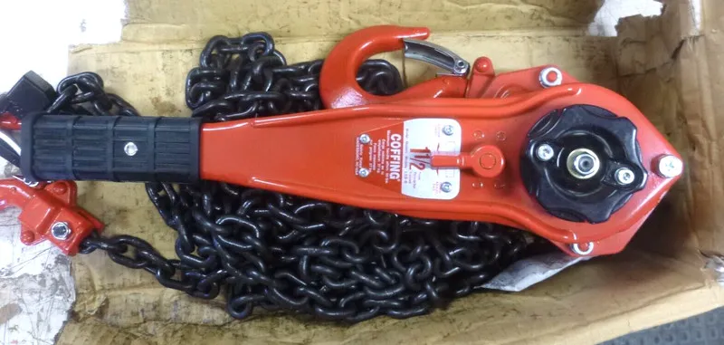 Таль Dayton 48ME57 Lever Chain Hoist 6000 lb. Load 15 ft. Hoist Lift 9/16" Hook — фото лота 1