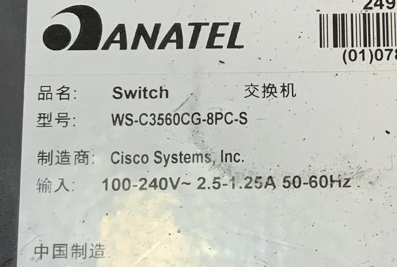 Коммутатор Cisco Catalyst WS-C3560CG- -S 8-Port PoE Gigabit Managed Switch — фото лота 3