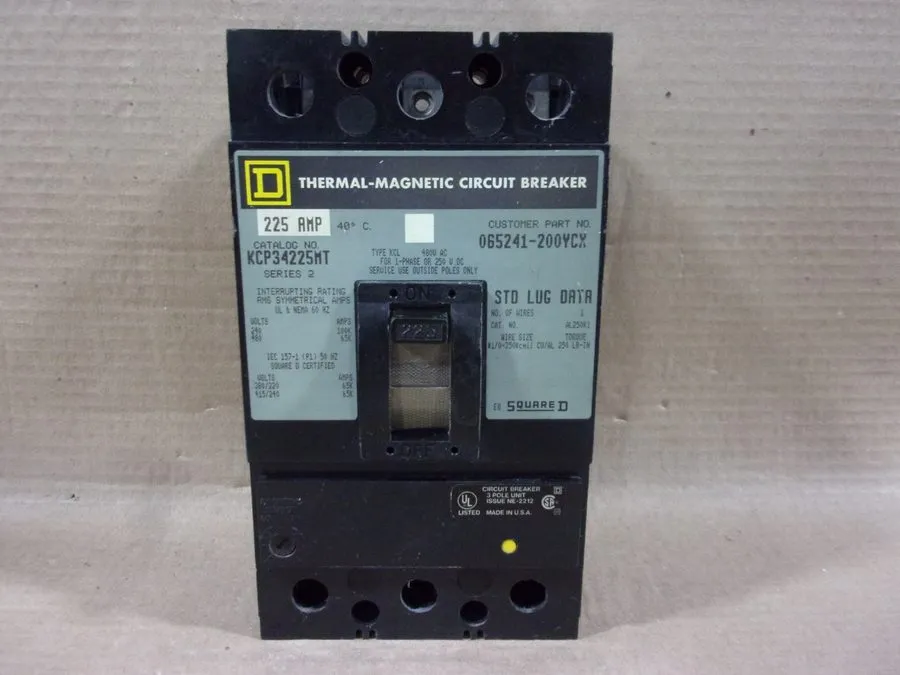 Автоматический выключатель Square D KCP34225 Circuit Breaker 225A 480V 3P Lug to