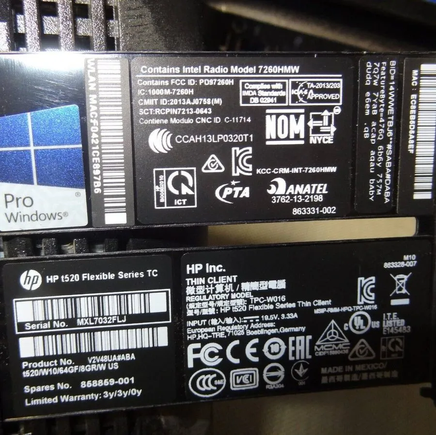 Точка доступа HP T520 Thin Client W10 IoT /8GB/64GB/WIFI 802.11ac V2V48UA /Lot Q
