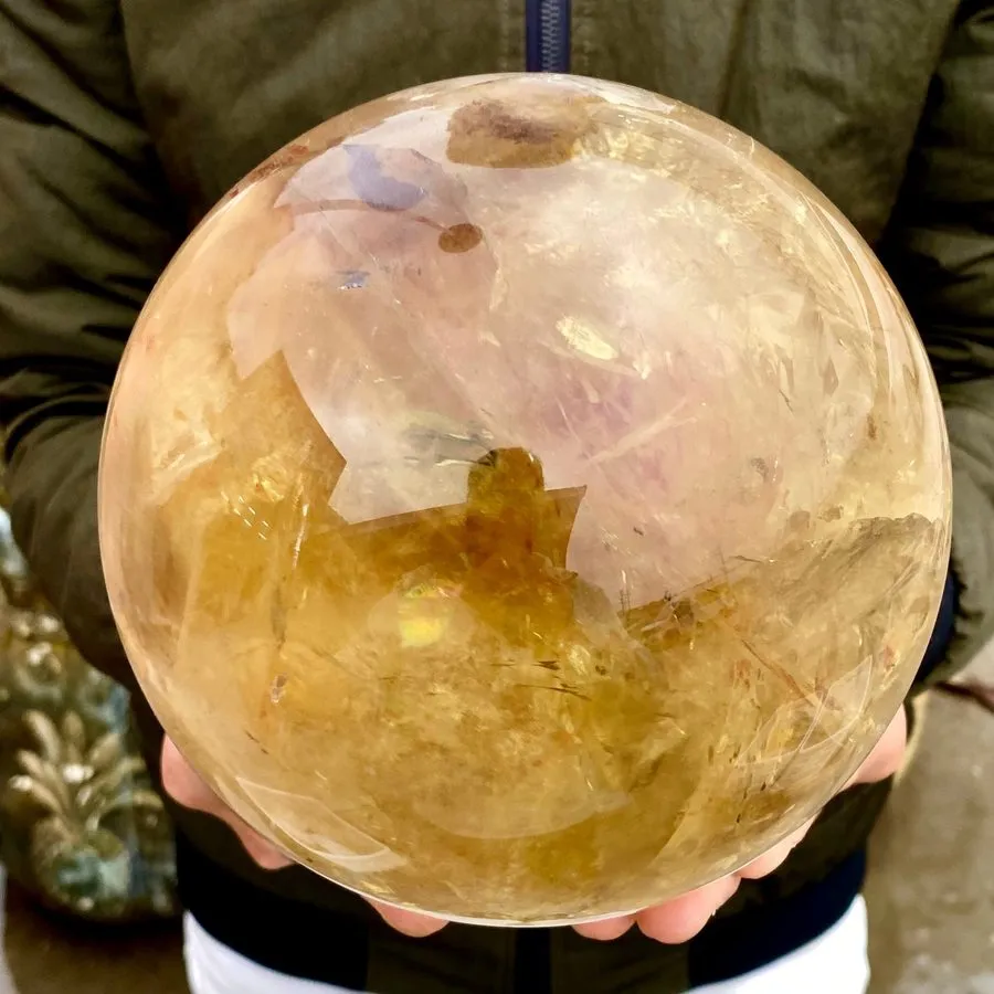 Лабораторный прибор 11.44LB Large Natural citrine crystal Ball Crystal polished 