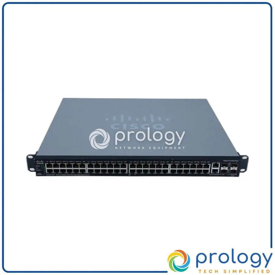 Коммутатор CISCO SG500-52P-K9 V04 52-Port Gigabit PoE Stackable Manage Switch