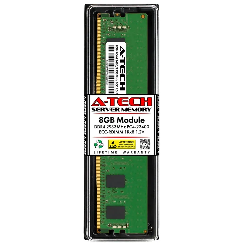 Модуль памяти A-Tech 8GB 1Rx8 PC4-23400R RDIMM DDR4 2933 MHz ECC Registered Serv