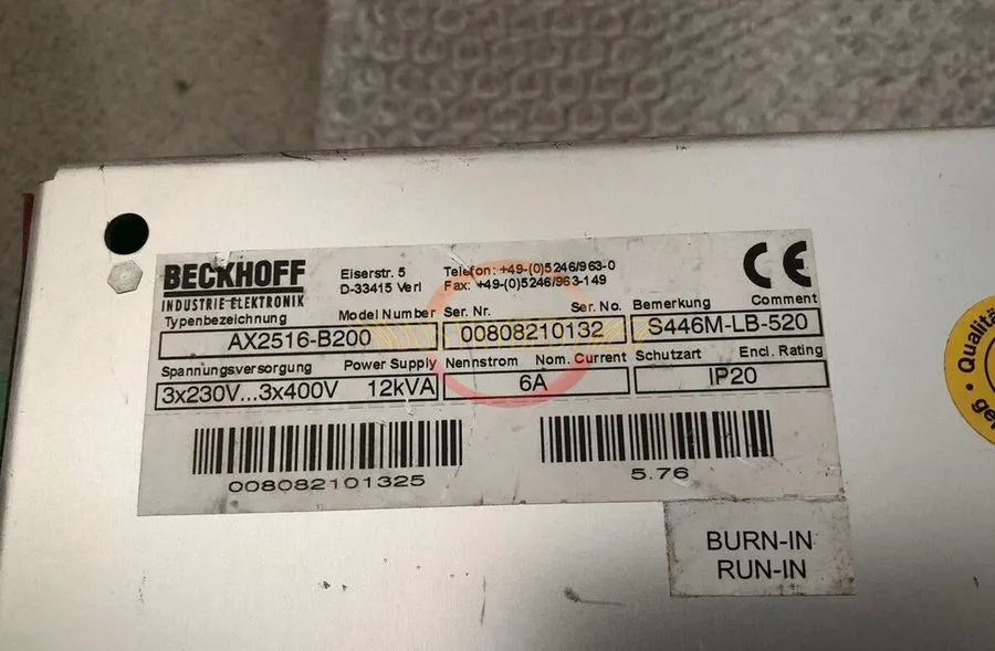 Сервопривод BECKHOFF AX2526 + AX2516-B200 SERVO DRIVE