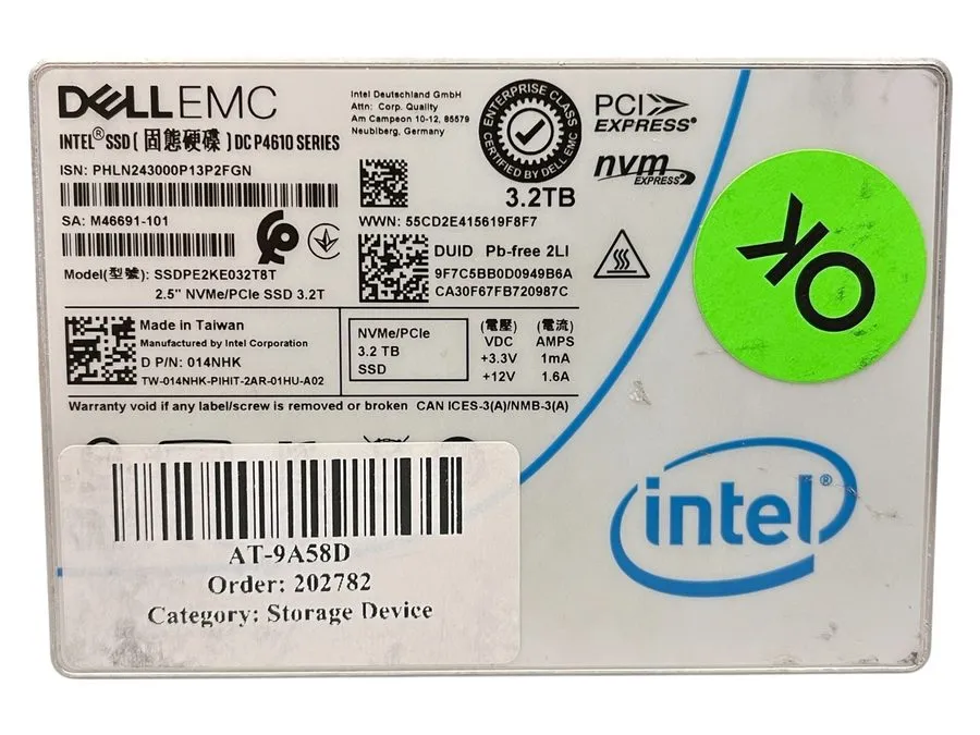 SSD-накопитель Intel P4610 3.2TB Enterprise U.2 SSD 2.5" Solid State Drive SSDPE