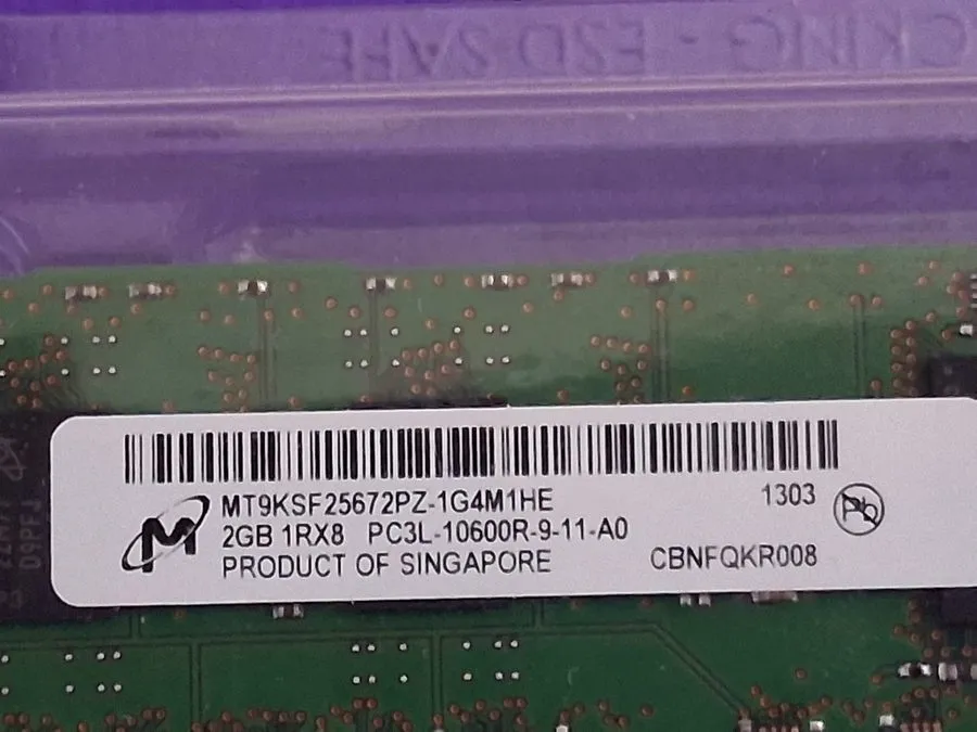 Модуль памяти Micron 2GB 1Rx8 PC3L-10600R-9-11-A0 Memory RAM 32GB TOTAL (please 