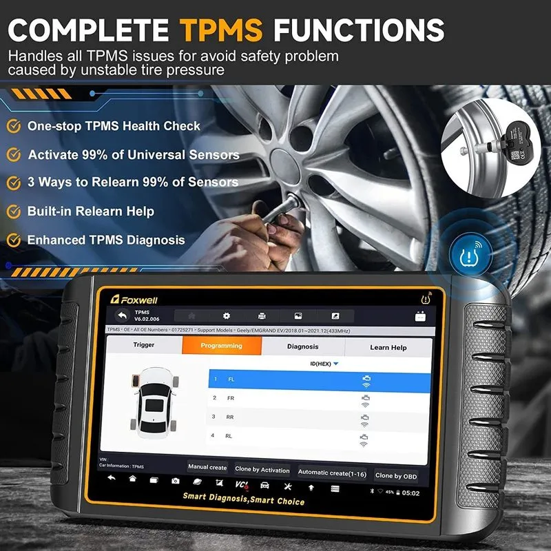 Диагностический сканер FOXWELL GT75TS Bluetooth OBD2 Scanner All System Bidirect — фото лота 2