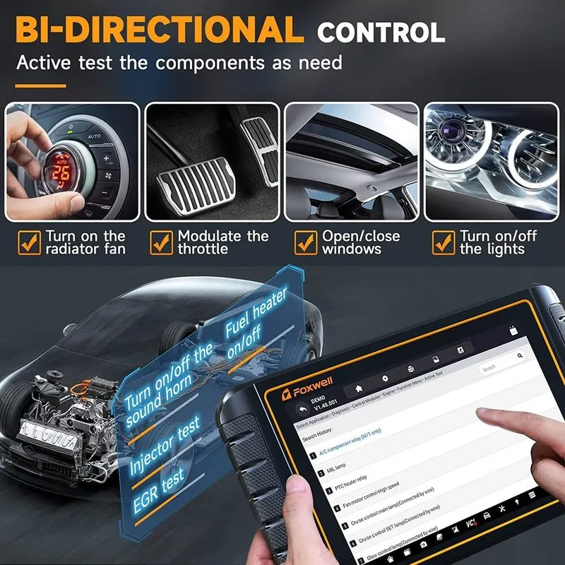 Диагностический сканер FOXWELL GT75TS Bluetooth OBD2 Scanner All System Bidirect — фото лота 4