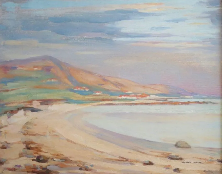Лабораторный прибор William Hunter ROI (1890-1967) Scottish 1920's landscape oil — фото лота 1
