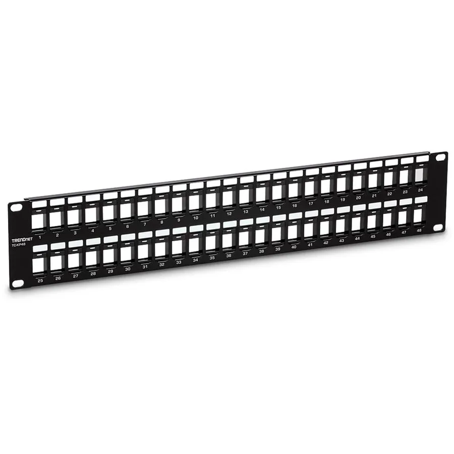 Патч-панель TRENDnet 48-Port Blank Keystone 2U HD Patch Panel, TC-KP48, 2U 19” M