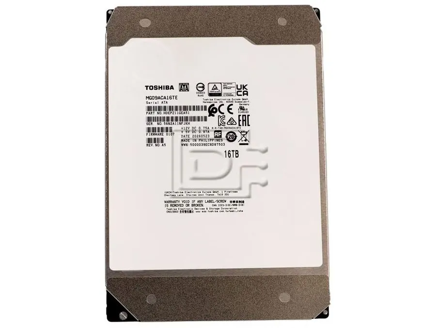 Жёсткий диск 3x Toshiba MG09 16TB 7.2K SATA 6Gb/s 3.5'' 512e HDD MG09ACA16TE