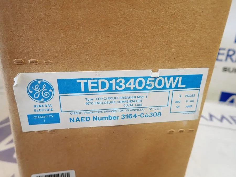 Автоматический выключатель GE TED134050 50A 3-Pole 480V AC E-Frame Circuit Break