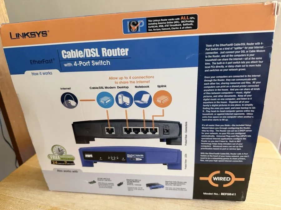 Маршрутизатор Linksys BEFSR41 4-Port 10/100 Wired Router v4