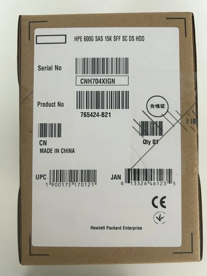 Жёсткий диск HP 765867-001 765424-B21 600GB 3.5"SAS 12G 15K SC ENTERPRISE Hard D