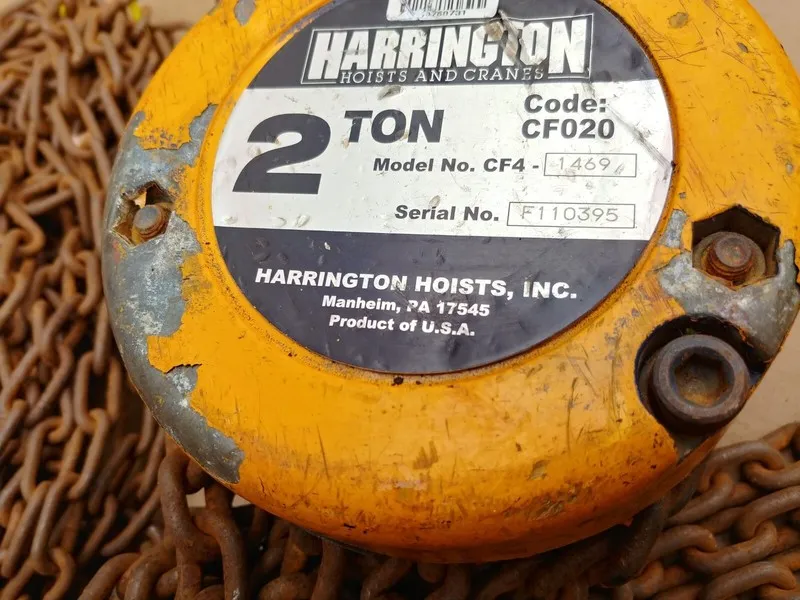 Таль Harrington 2 Ton Chain Hoist 20 Ft Lift CF020-20 — фото лота 1