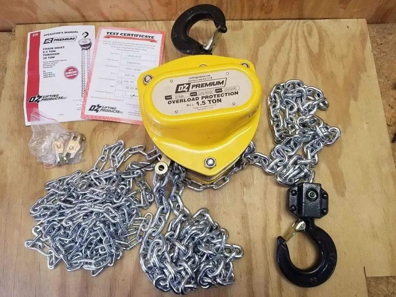 Таль OZ Lifting Products OZ015-10CHOP Manual Chain Hoist 3000 lb Lift 10 ft. 1.5 — фото лота 1