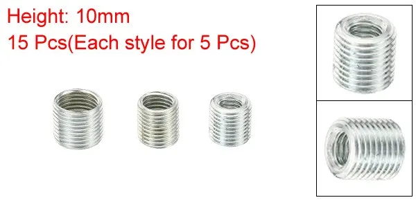Датчик 1 Set M10xM6 M10xM8 M12xM10 Thread Adapters Sleeve Reducing Nut 10mm Conn — фото лота 1