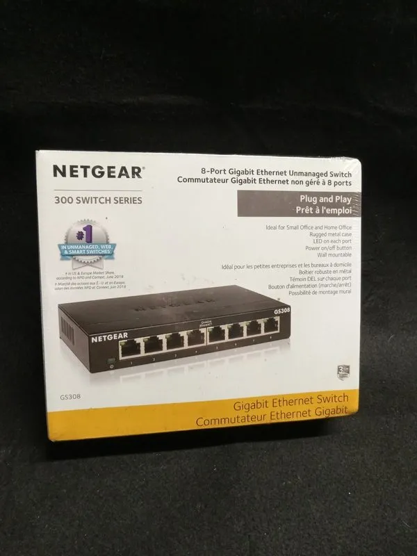 Коммутатор NETGEAR GS308 8-Port Gigabit Ethernet Unmanaged Switch Desktop Wall M