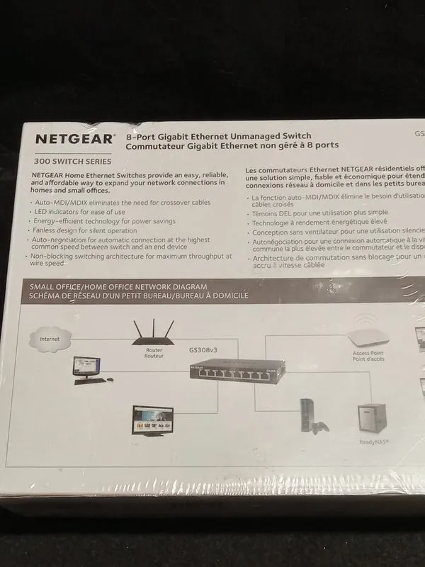 Коммутатор NETGEAR GS308 8-Port Gigabit Ethernet Unmanaged Switch Desktop Wall M — фото лота 3