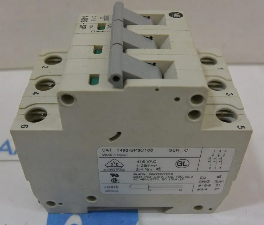 Автоматический выключатель ALLEN BRADLEY 1492-SP1C060 SER C MINI CIRCUIT BREAKER