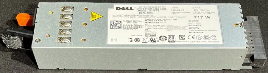 Сервер Dell PowerEdge R610 Server Redundant Power Supply 717 Watt FJVYV A717P-00