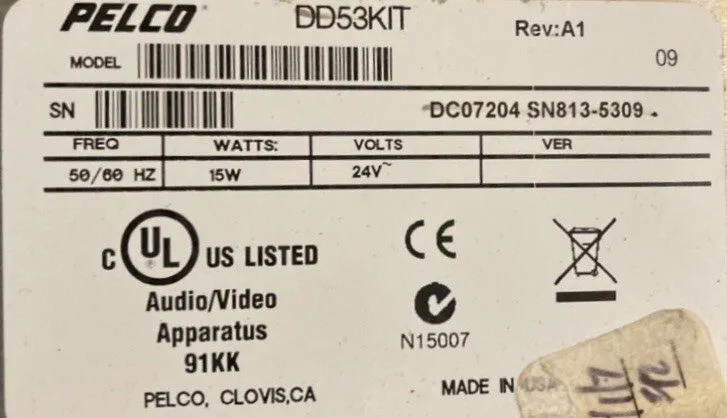 Камера Pelco Spectra IV Dome Camera, ly Model DD53Kit, Now DD53CBW — фото лота 1