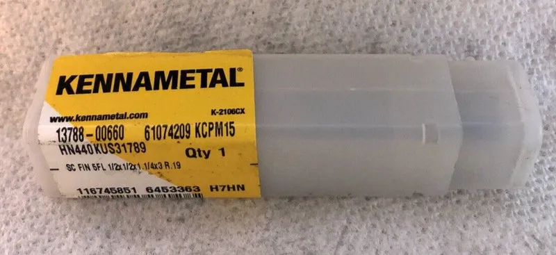 Режущий инструмент Kennametal 7/16 X 9/16 .018 Altin KCPM15 3 FL Carbide CR End 