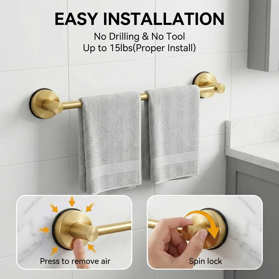 Вакуумная присоска Towel Racks для Bathroom Suction Cup Towel Bar 14.6-24in Adju