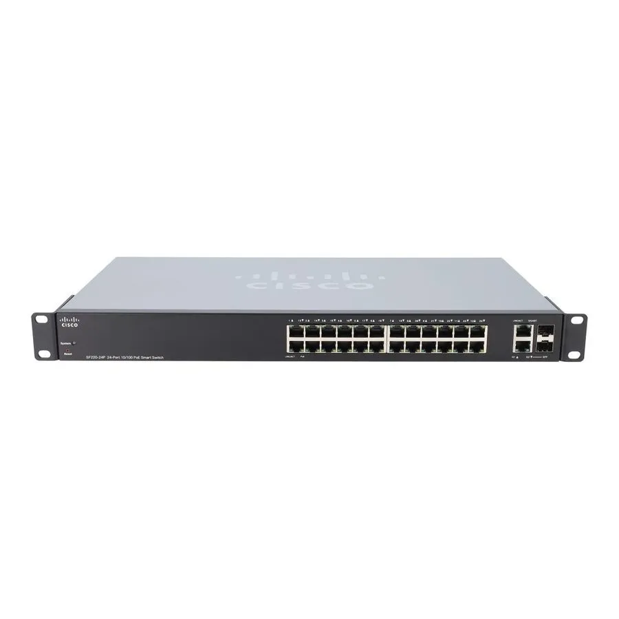 Коммутатор Cisco SF200-24P 24-Port 10/100 PoE Smart Managed Rackmount Switch